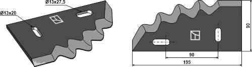Food mixer knives, right fitting for Himel 3000461