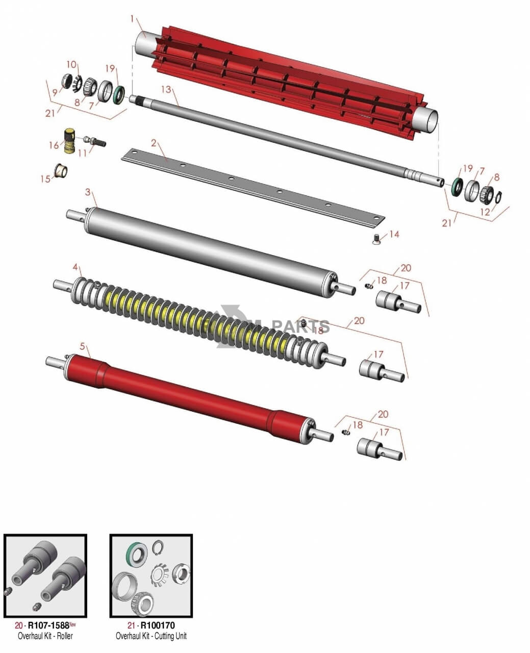 Replacement parts for Greensmaster 21''