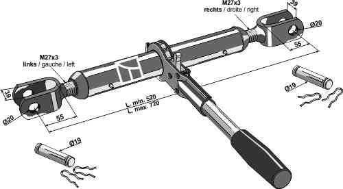 Stabilisator met  ratel