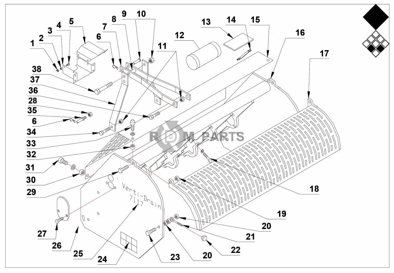 Replacement parts for VD7316 Beschermkappen