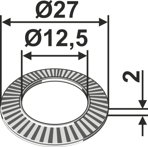 Sperrkantscheibe Ø27x2xØ12,5 geeignet für Claas 0002393890