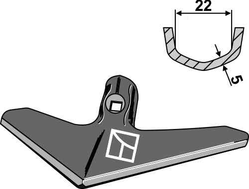 Sweep share fitting for Kverneland KW11099061