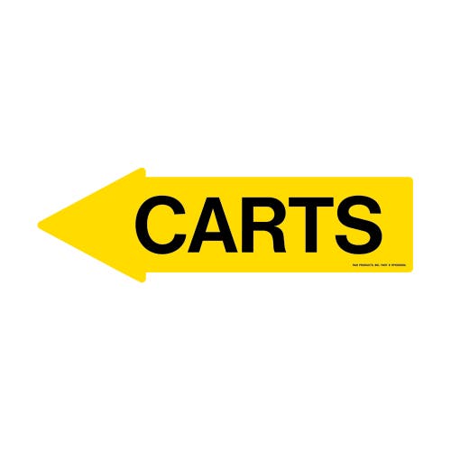 Decal - left carts yellow/black