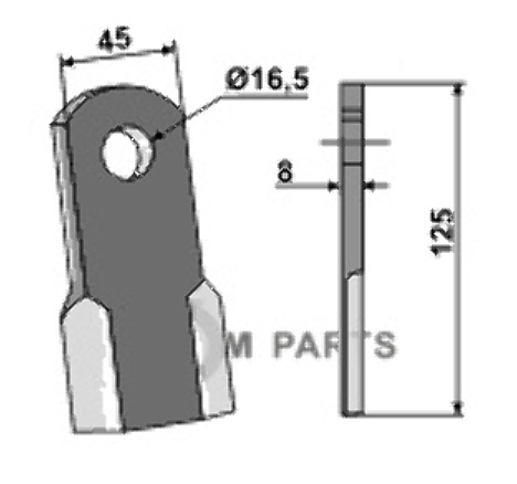 RDM Parts Gerades Messer