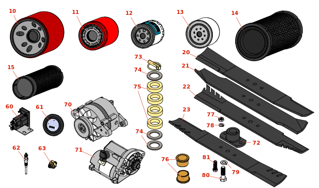 Jacobsen R-311T Rotary Parts
