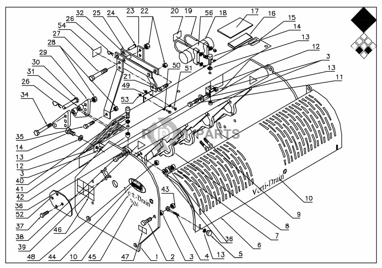 Replacement parts for VD7626 Beschermkappen