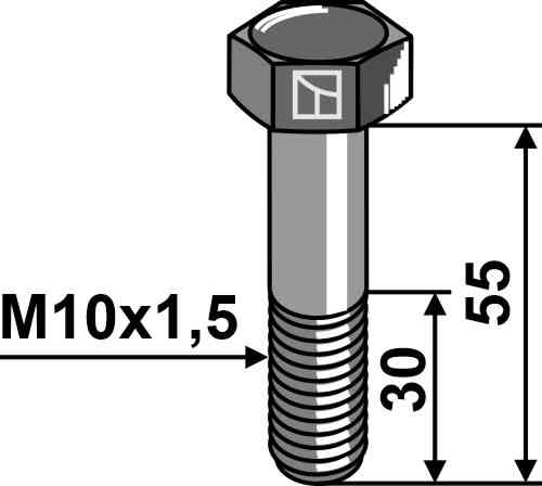 Shear bolt M10 without nut fitting for Agria 77779