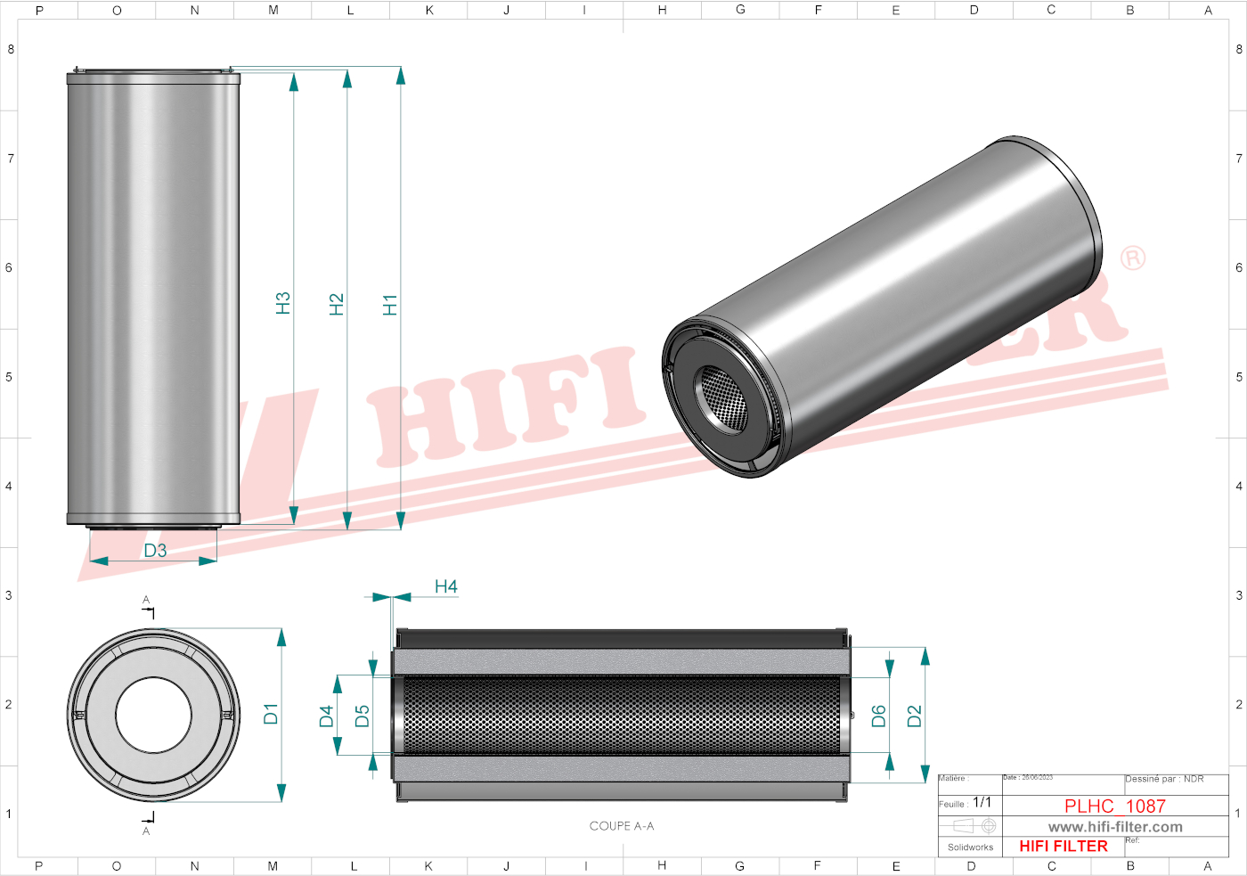 Hydraulic filter passend voor liugong 53c0515