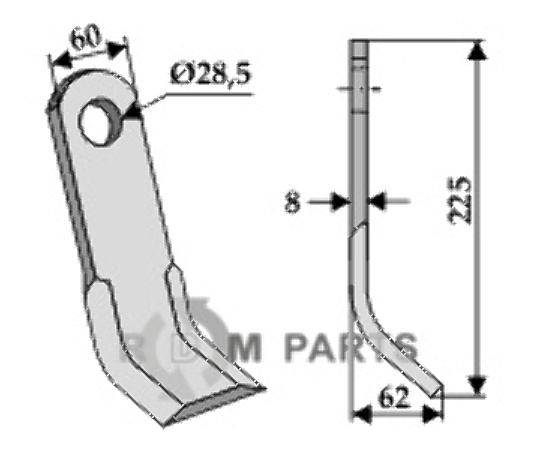 RDM Parts Y-mes passend voor Brouchard TR0004BF6