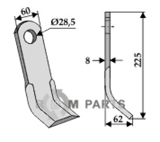 RDM Parts Y-Messer geeignet für Brouchard TR0004BF6 RDM Parts Y-Messer geeignet für Brouchard TR0004BF6