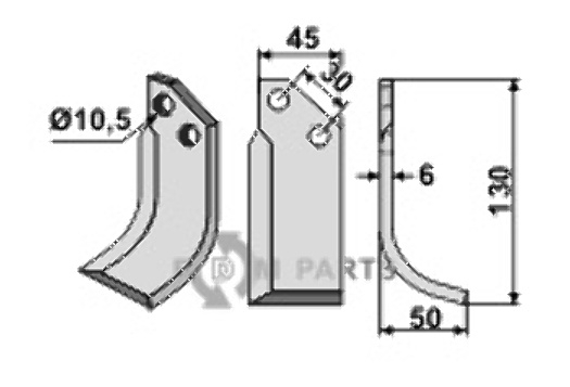 Blade, right model fitting for Badalini MA 5034