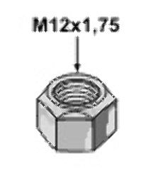 Self-locking nut - m12x1,75 63-as-11