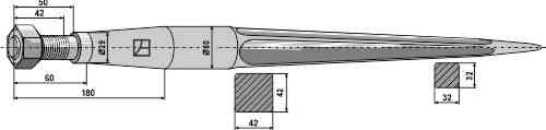 Frontladertand 1250