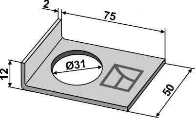 Locking plate  for square shafts 30x30