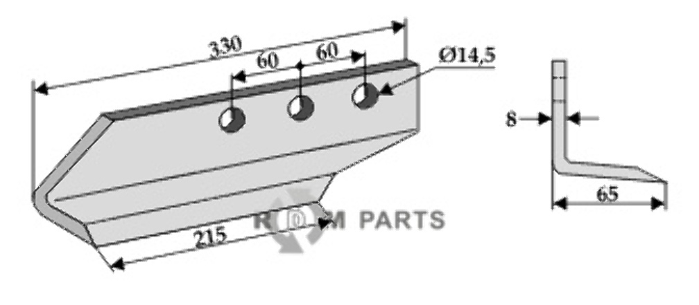 RDM Parts Trencher blade - left model