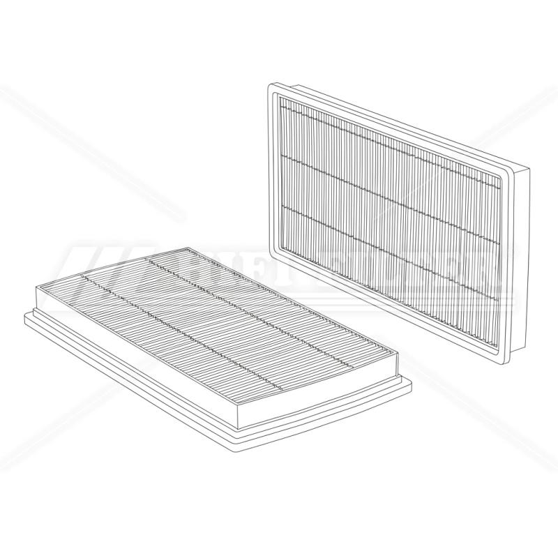 Air filter passend voor nissan 16546-ea000