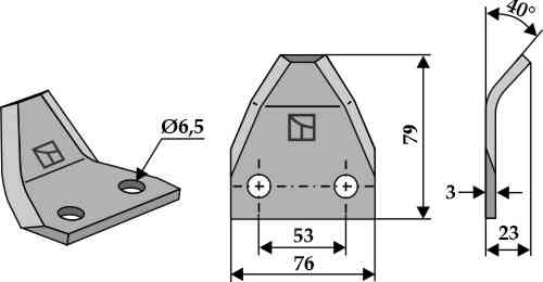Food mixer knives fitting for Luclar 011099-SG-1