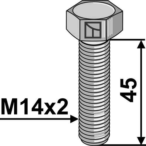 Hexagon bolt - galvanized fitting for Lemken 3014144