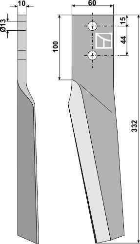 Kreiseleggenzinken, rechte Ausführung geeignet für Dondi 6226031 Kreiseleggenzinken, rechte Ausführung geeignet für Dondi 6226031