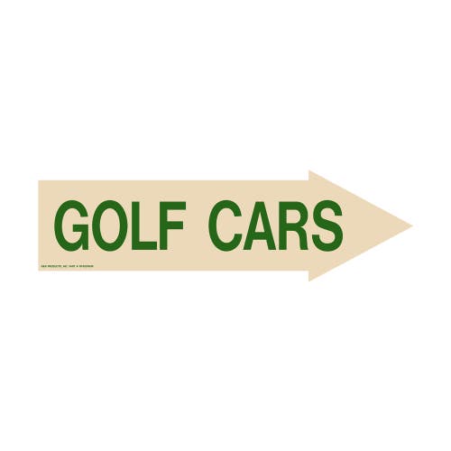 Decal - right golf cars green/tan