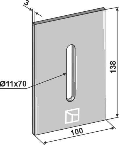 Afskraber for pakkevalse 51-l105