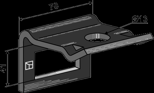 Clamp for  tine 40 x 30