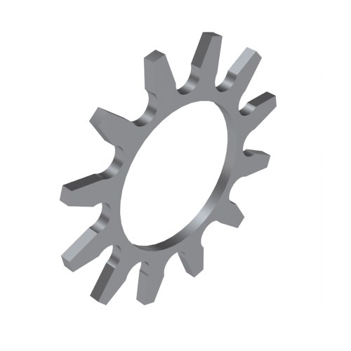 Washer - lock 3/8 ext. star