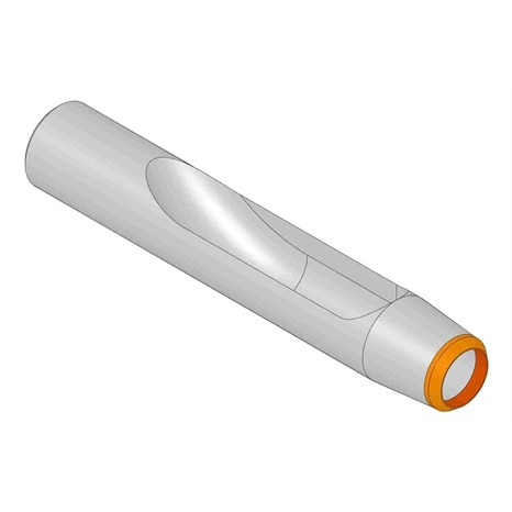Alloy machined side-eject tine with carbide tip - .750mt x 4.500l x .645od