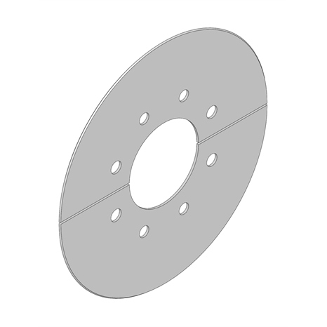 Coulter blade - 12" 2 piece