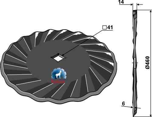 Speed coulter 460x6 fitting for Dal-Bo 34335