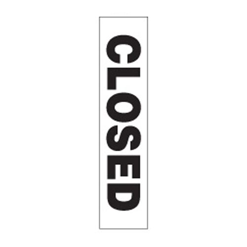 Decal - sign closed