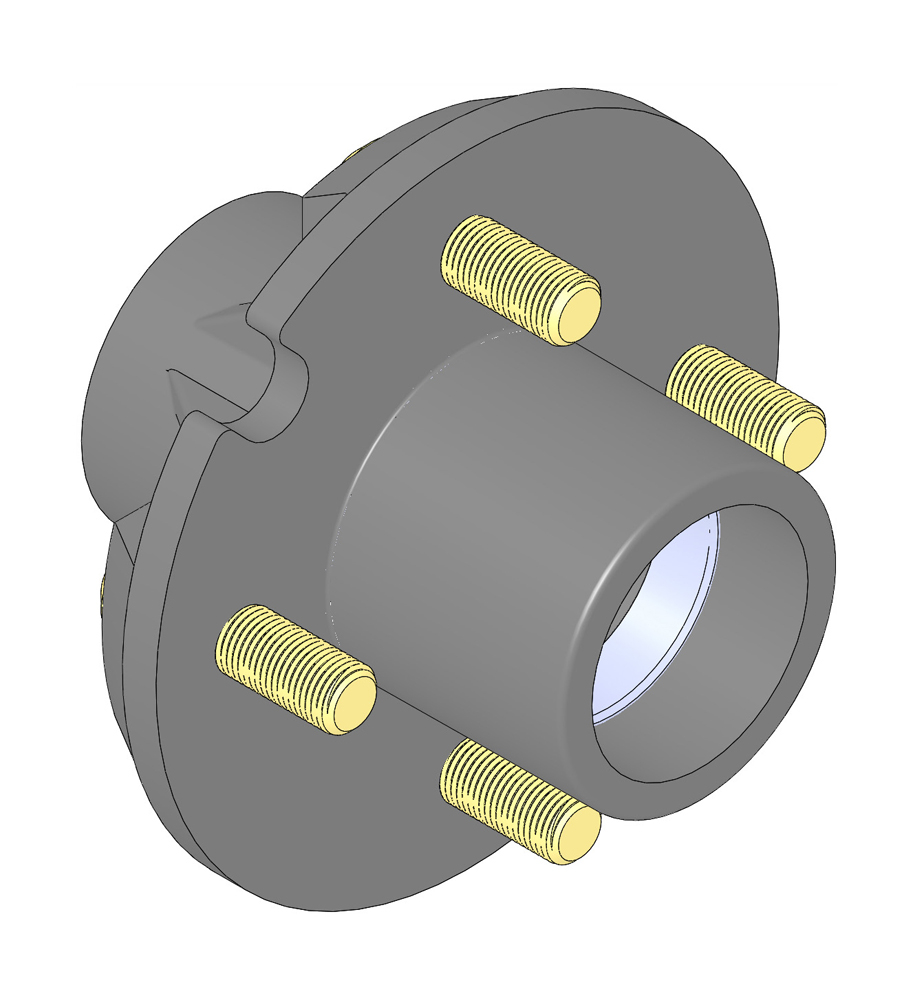 Hub w/races & studs Hub w/races & studs