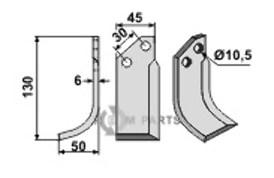 Blade, left model fitting for Badalini MA 5034