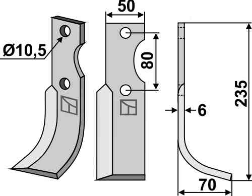 Fräsmesser, rechte Ausführung geeignet für Benassi RL95/12(12-7) - 6CM020