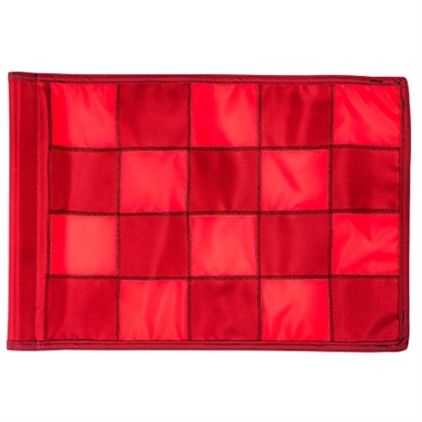 Checkered golf flag - 400d tube - red / red