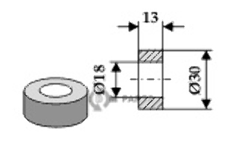 Bush Ø30x13xØ18 63-bam-02