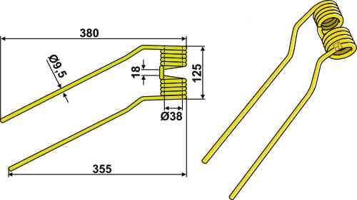 Snelhooier tand - uitvoering links passend voor Niemeyer 600.039 - 6000033 Snelhooier tand - uitvoering links passend voor Niemeyer 600.039 - 6000033