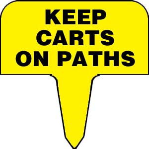 Sign - keep carts on paths