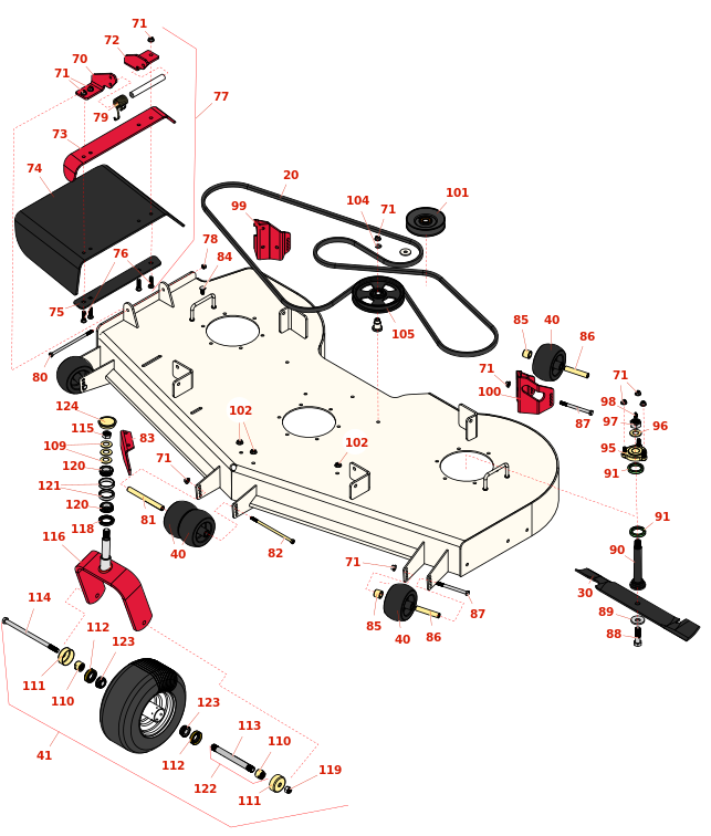 Toro Z Master Professional 7000 72in Side Discharge Deck