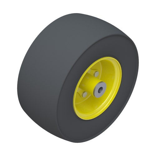 Tire & wheel - 9x3.50-4 smooth poly