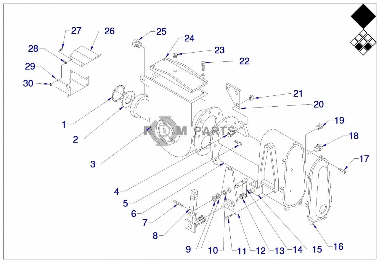 Replacement parts for VD7526 Transmissiehuis