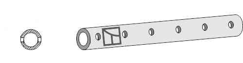 Frame tube for tine  - 980 - 6