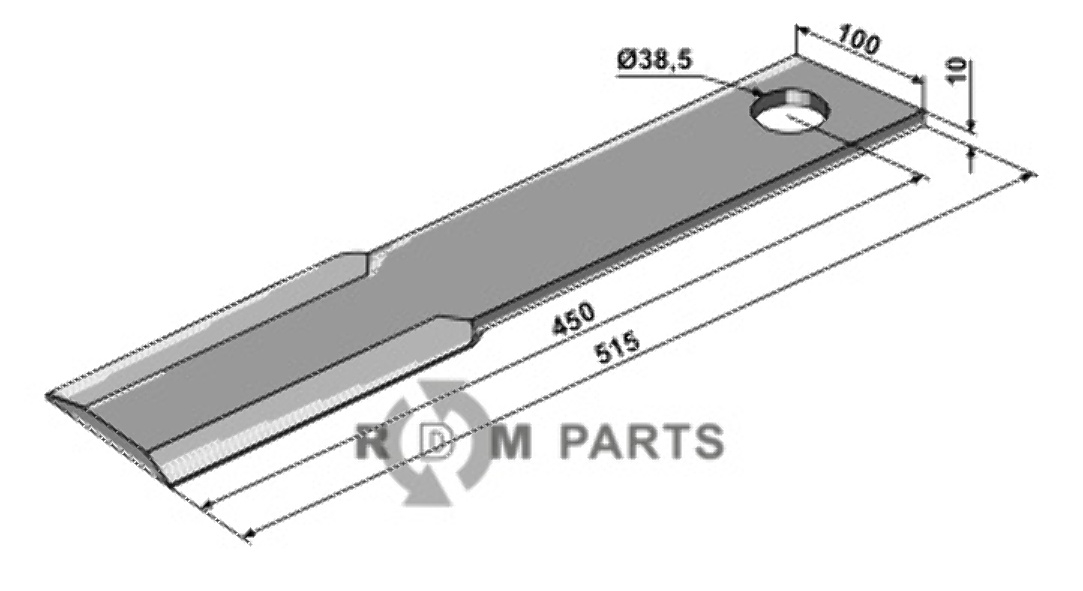 RDM Parts Gerades Messer geeignet für Schulte 401065