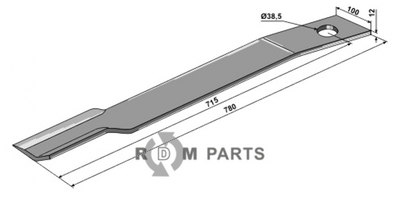 RDM Parts Mes, rechts passend voor Schulte H401-059