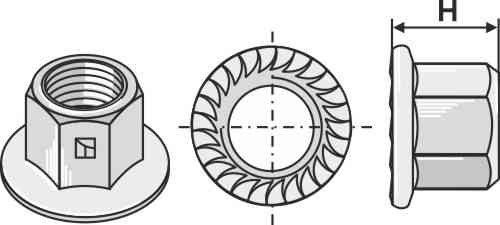 Flangemøtrik m12x1,75 - 10.9 51-12rmu-k-s