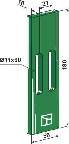 Greenflex kunststof afstrijker voor pakkerrol 53-s101