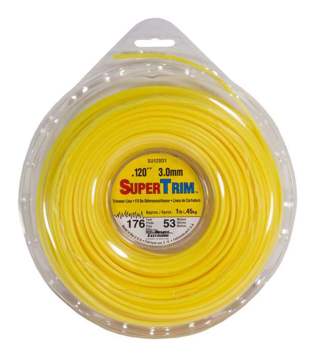 Trimmer line supertrim™ round yellow .120" / 3.0mm
