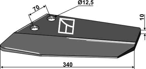 Replacement wings - left fitting for Lemken Smaragd 3374417
