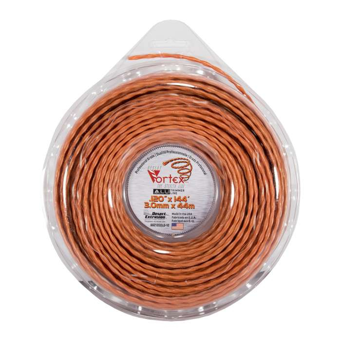 Trimmer line vortex alu - large donut orange .120" / 3,0 mm 144' / 44 m