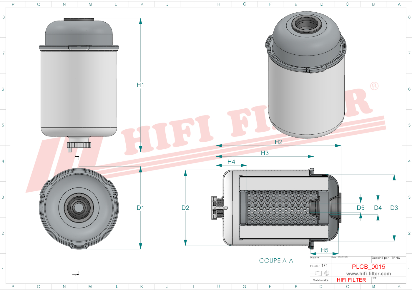 Fuel water separator filter passend voor claas 0011624361